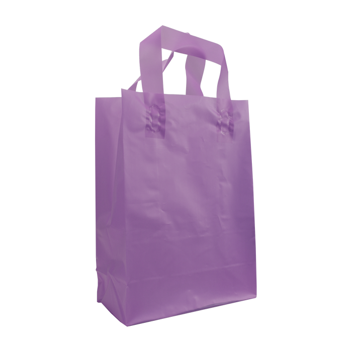 Lavender Small Frosted Plastic Shopper