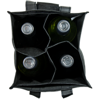 4 Bottle Wine Carrier Bag (Checkered/Black, 4 bottle)