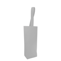 Metallic Silver 1 Bottle Vegan Leather Wine Tote Thumb