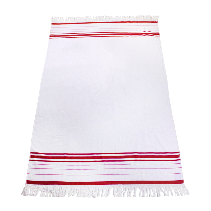 Red Windsor Fringed Beach Towel