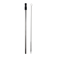  Reusable Stainless Straw Kit with Pouch Thumb