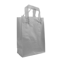 Silver Small Frosted Plastic Shopper Thumb