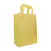 Yellow Small Frosted Plastic Shopper Thumb