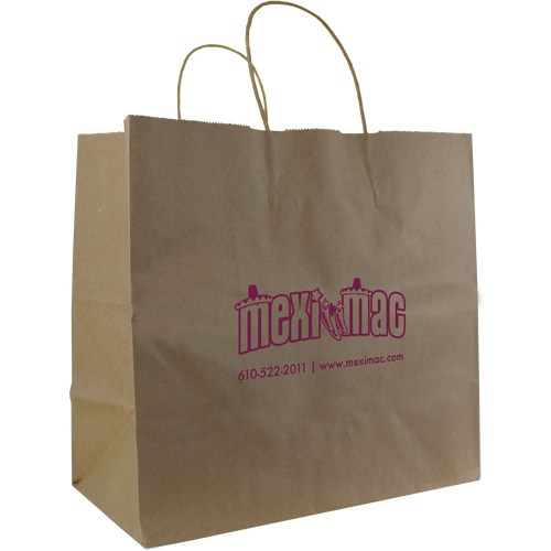 meximac mexican food / Medium Kraft Paper Shopper Bag / Paper Bags