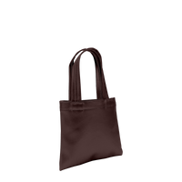 Espresso Small Vegan Leather Tote Bag Thumb