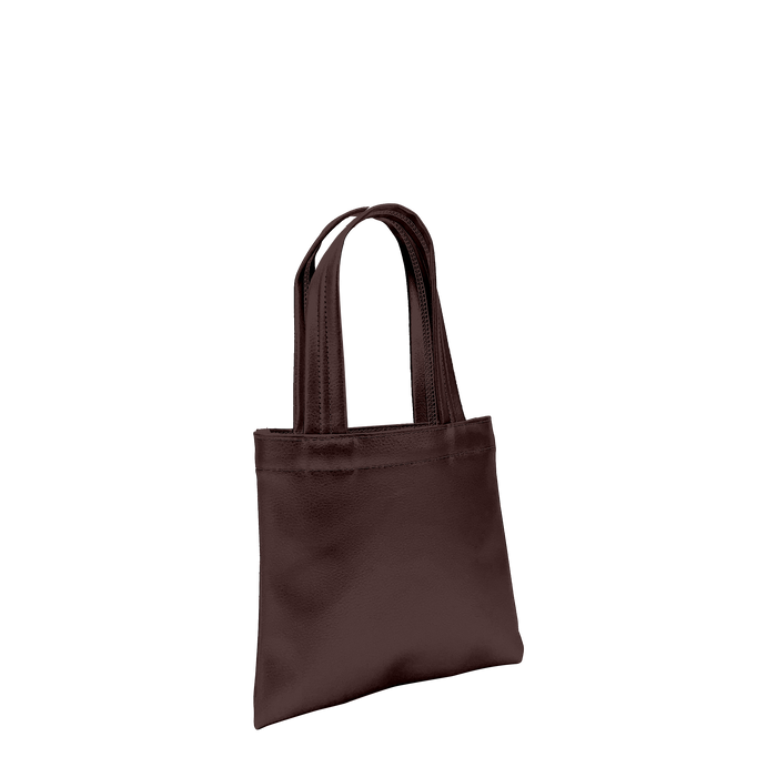 Espresso Small Vegan Leather Tote Bag