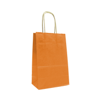 Orange Mini Kraft Color Paper Shopper Bag Thumb
