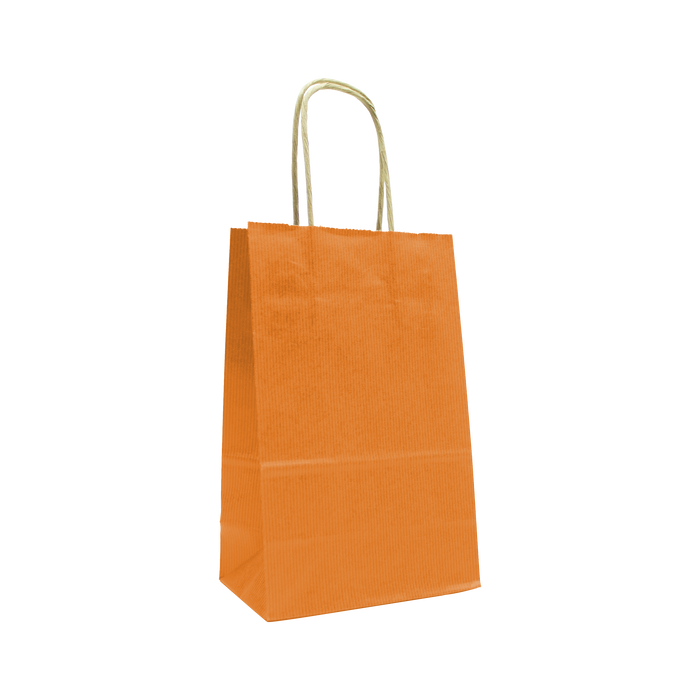 Orange Mini Kraft Color Paper Shopper Bag