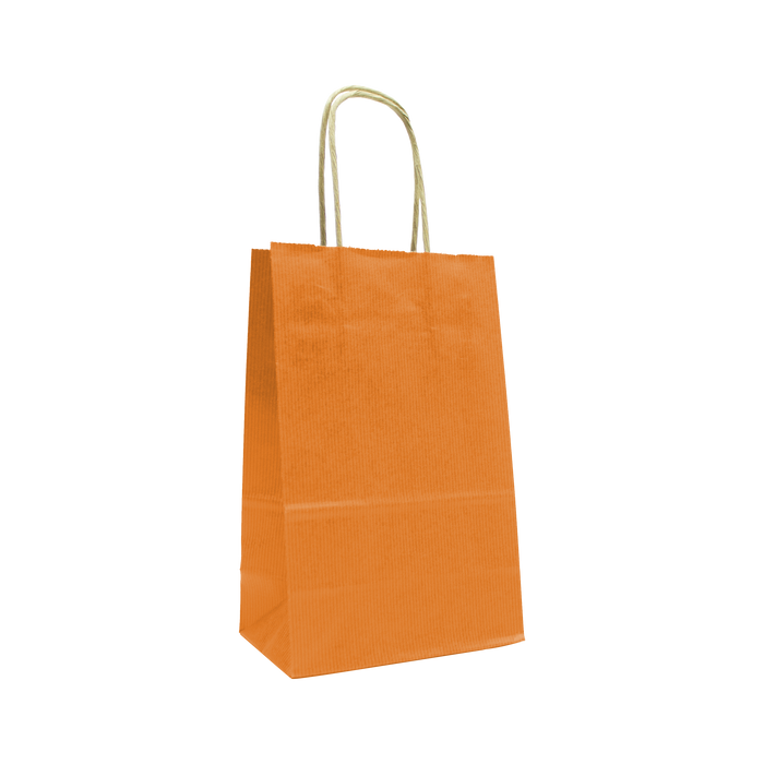 Small Orange Shopper Paper Bag Shopping Gift Bag Original 