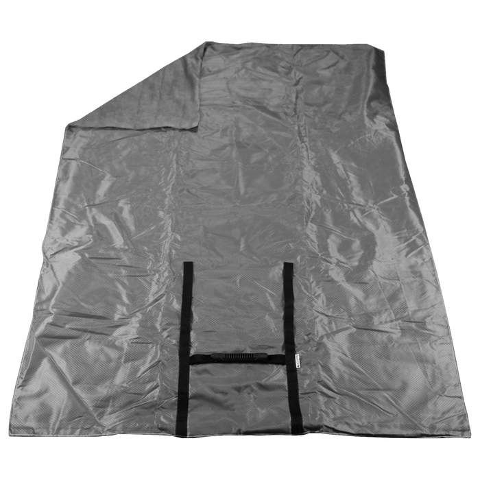 Gray Portable Picnic Fleece Blanket