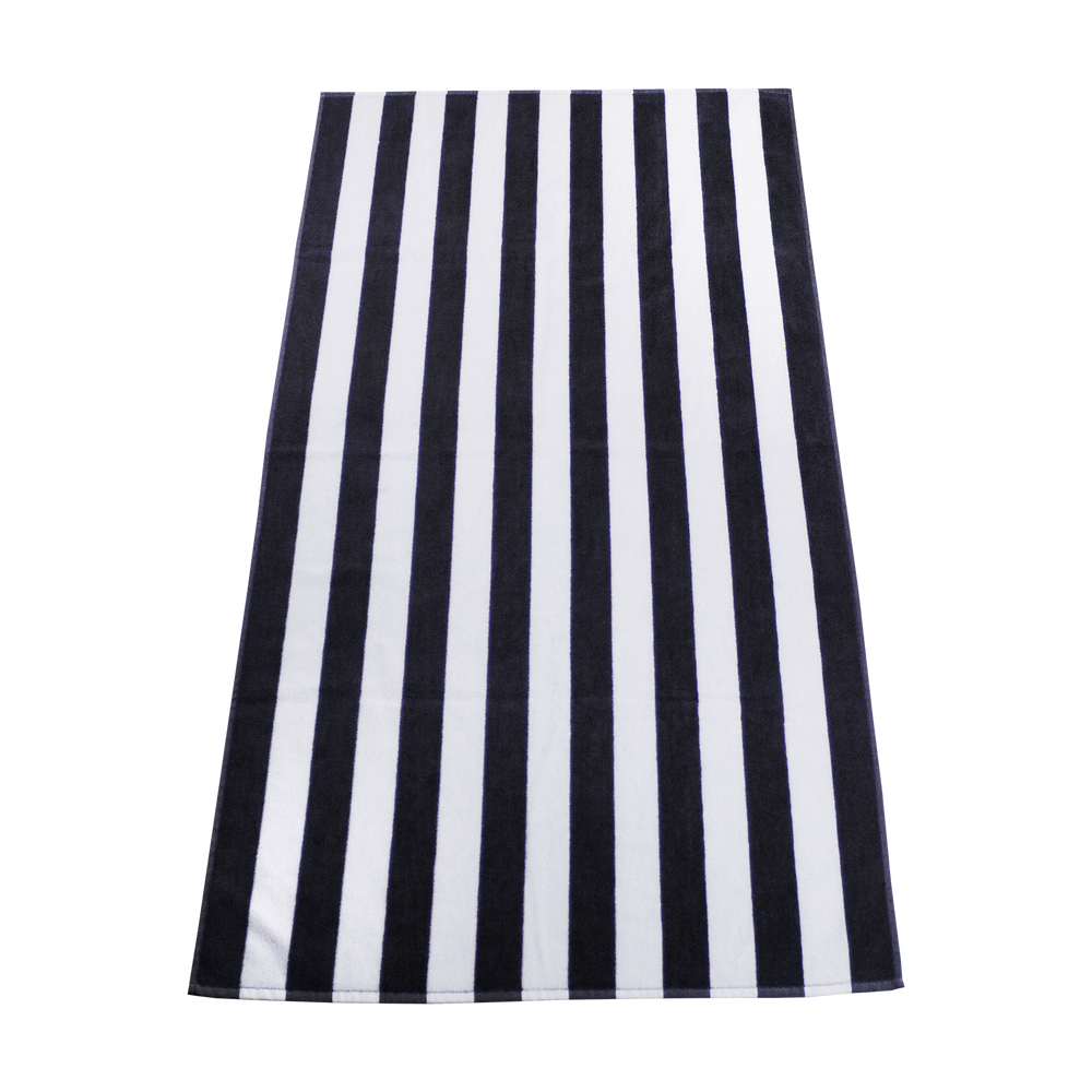 Black Stripe Pool and Beach Towel