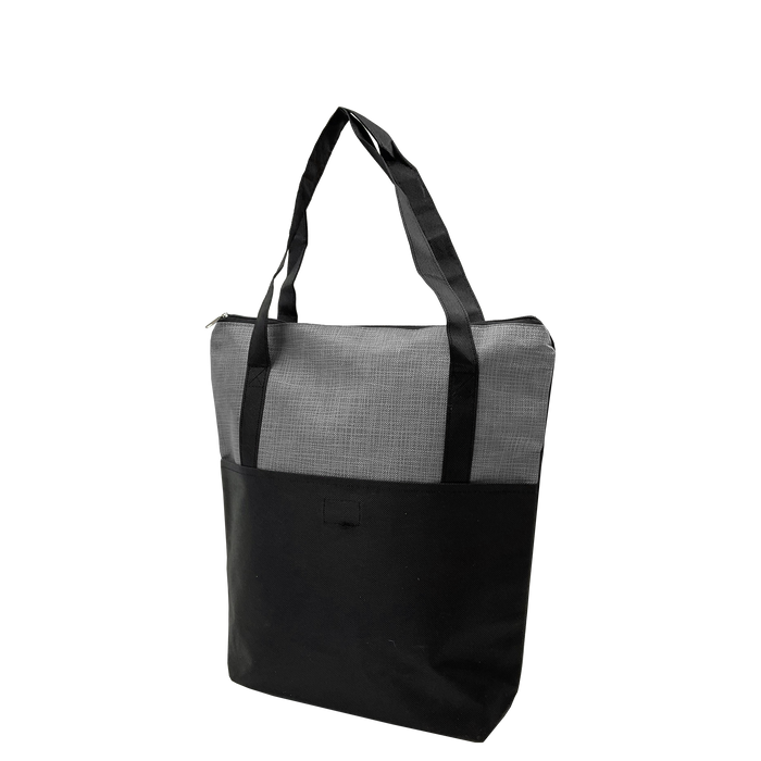 Silver Voyage Zip Top Tote Bag