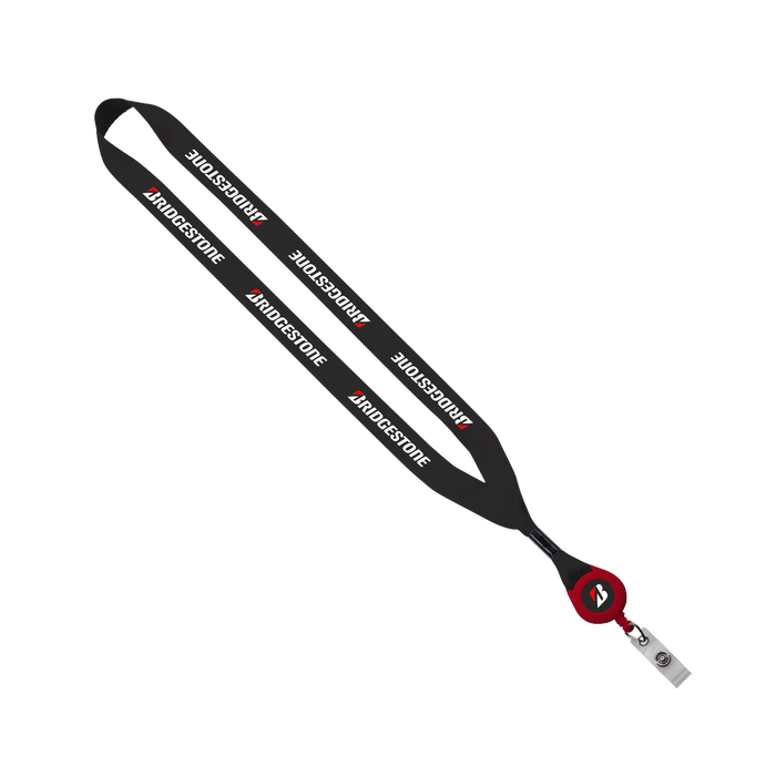  3/4" Lanyard with Retractable Badge Reel
