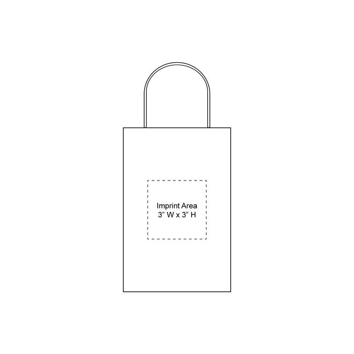  Mini White Paper Shopper Bag