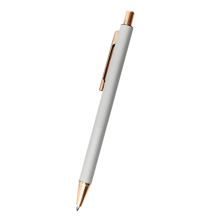 White Twain Retractable Rose Gold Pen