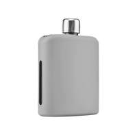 Gray Glass Flask with Silicon Sleeve Thumb