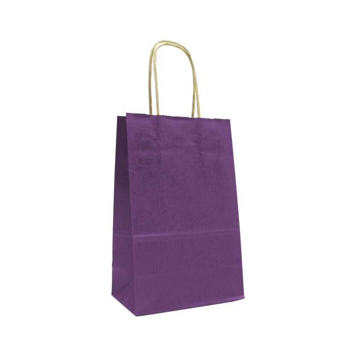 Purple Mini Kraft Color Paper Shopper Bag