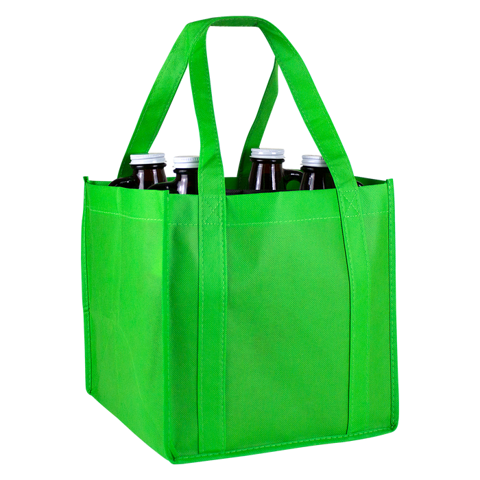 Lime Green 4-Bottle Growler Tote