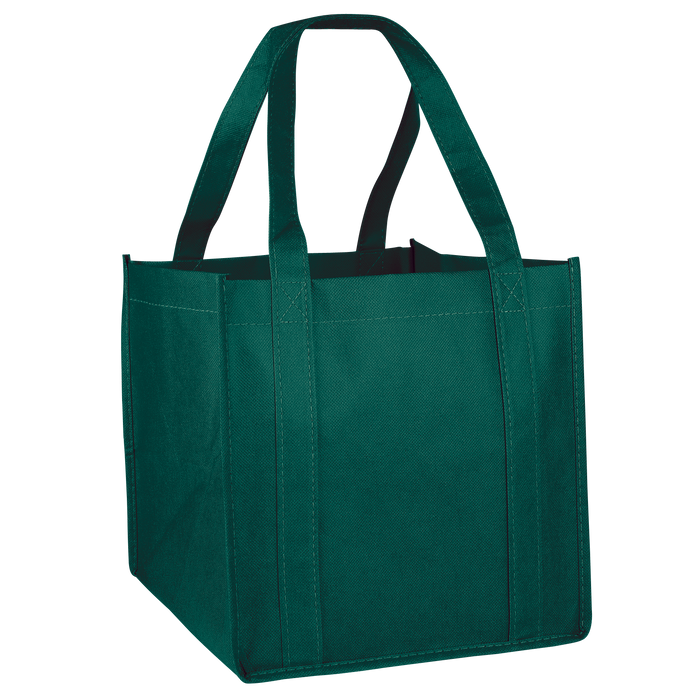 Hunter Green Cube Grocery Tote