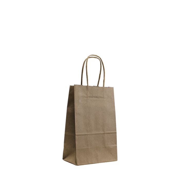 Natural Mini Kraft Paper Shopper Bag