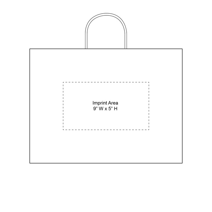  Extra Wide Kraft Paper Shopper Bag