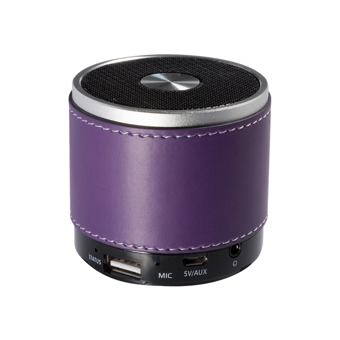 Purple Tuscany™ Faux Leather Wireless Speaker