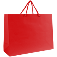 Red Medium Glossy Shopper Bag Thumb