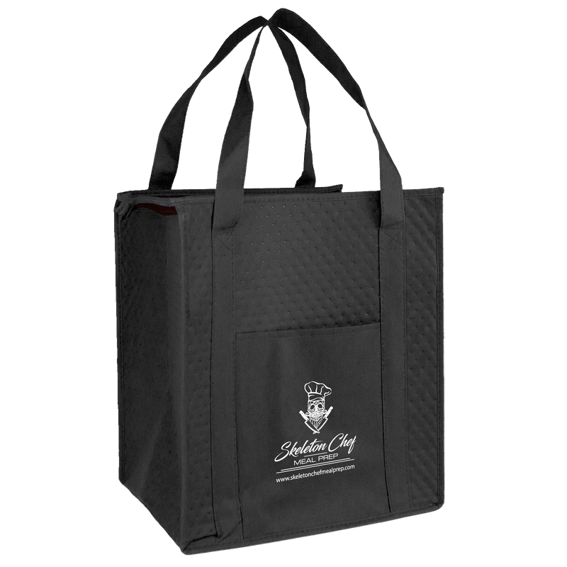 skeleton chef meal prep / Insulated Cooler Tote with Pocket / Insulated ...