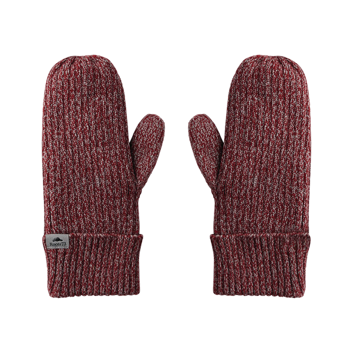 Dark Red Heather Roots73 Knit Mittens