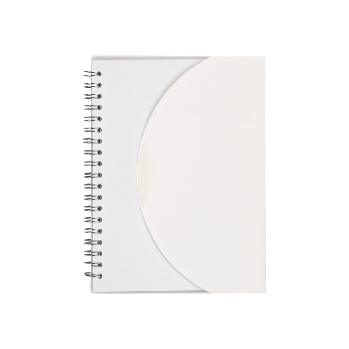 White Crescent Spiral Notebook