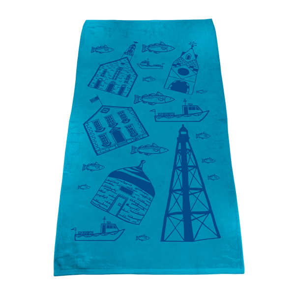 embroidery,  silkscreen imprint,  color beach towels, 