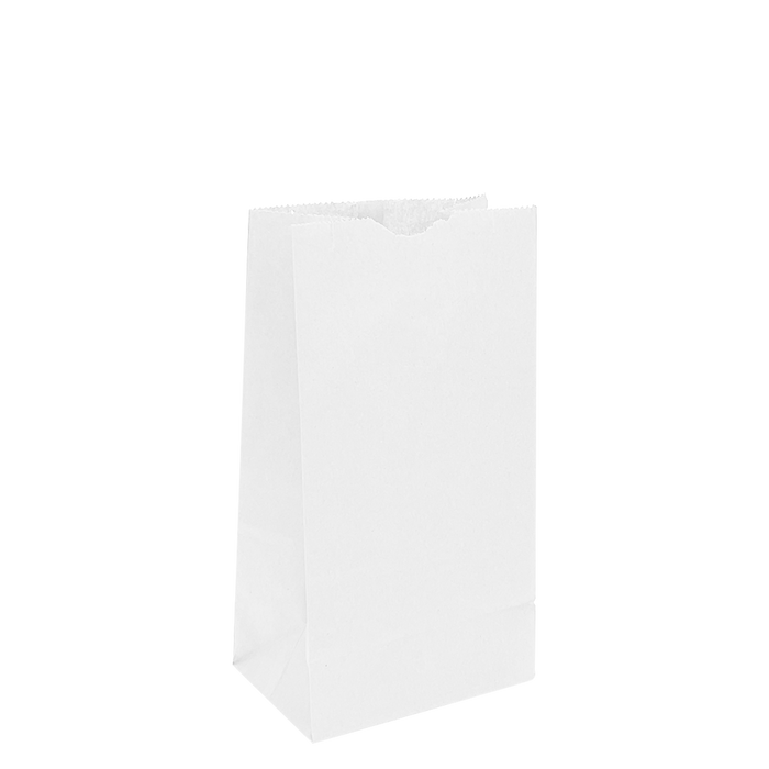 White Large White Kraft Popcorn Bag