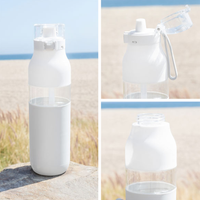  Flip Cap Water Bottle with Straw Thumb