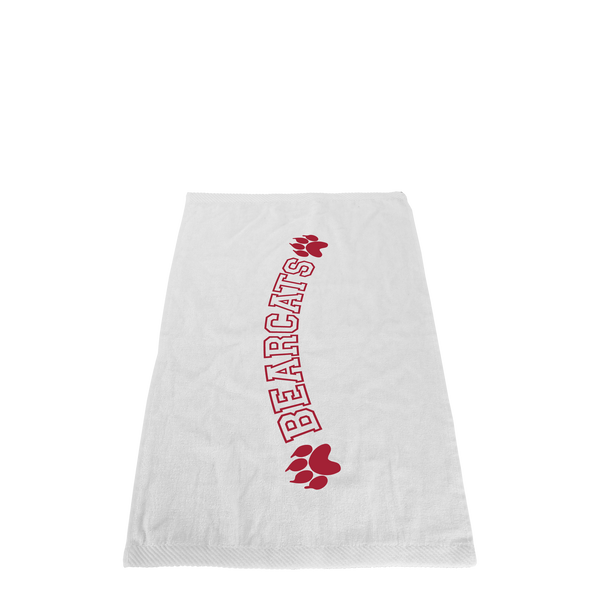 fitness towels & rally towels,  silkscreen imprint, 