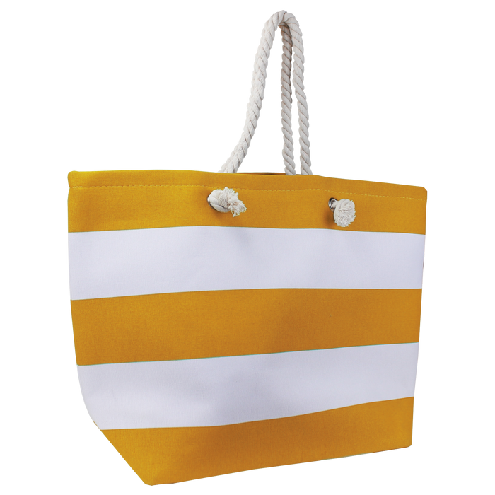 Orange Marina Striped Beach Tote