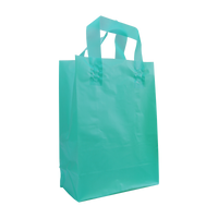 Teal Small Frosted Plastic Shopper Thumb