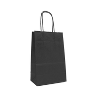 Black Mini Kraft Color Paper Shopper Bag Thumb