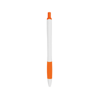 Orange with Blue Ink Soft Grip Pen Thumb