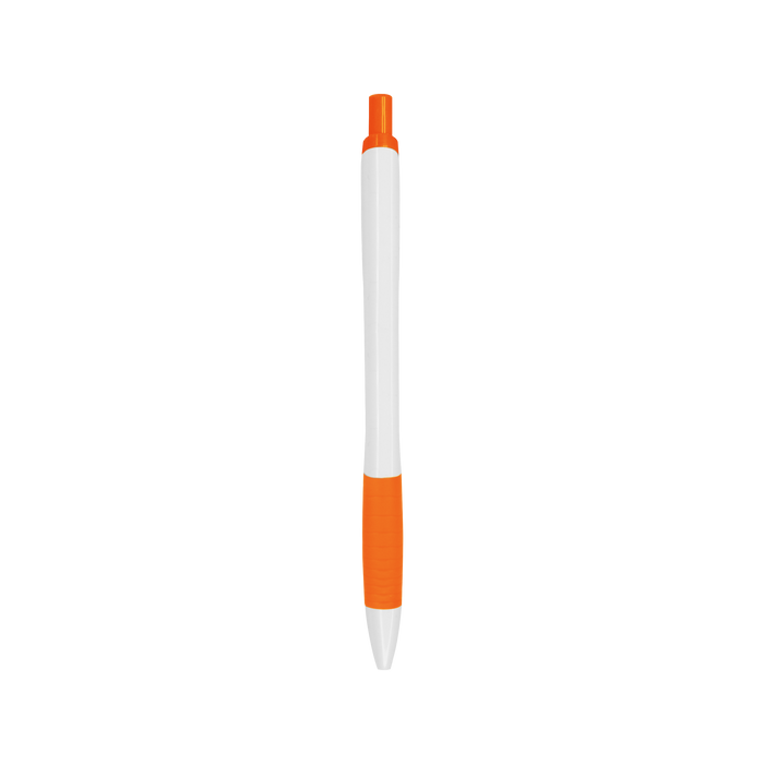 Orange with Blue Ink Soft Grip Pen
