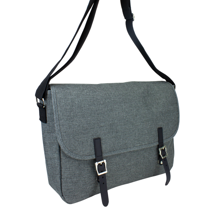 Heather Grey The Traveler Laptop Messenger