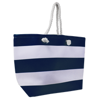 Navy Marina Striped Beach Tote Thumb