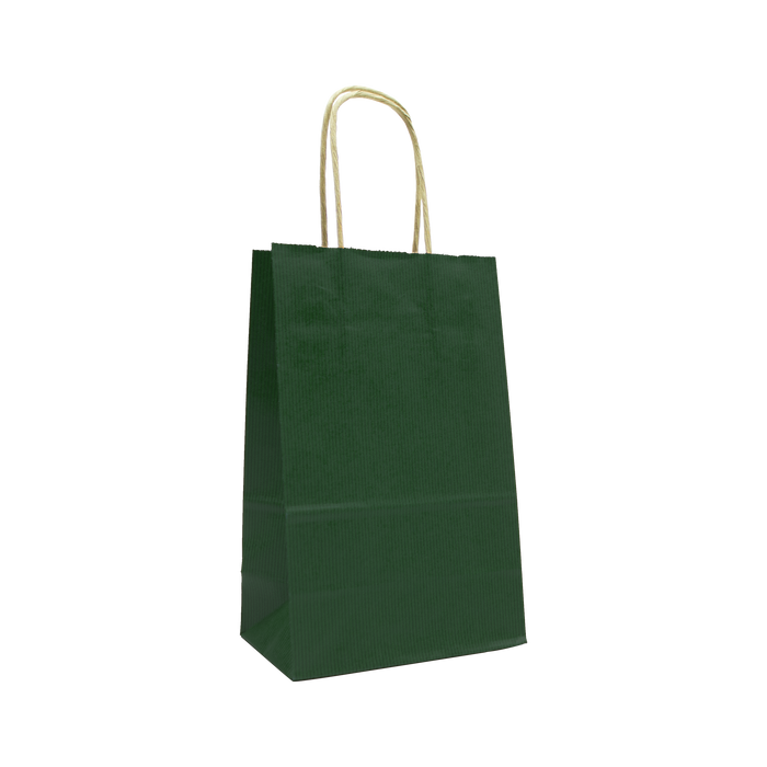 Forest Green Mini Kraft Color Paper Shopper Bag