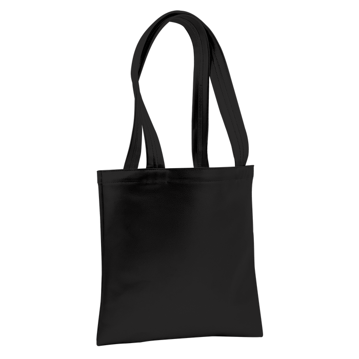 Black Large Vegan Leather Tote Bag
