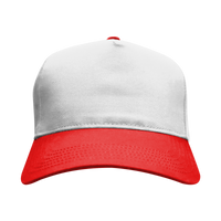 Red/White Otto Cotton Twill Baseball Cap Thumb