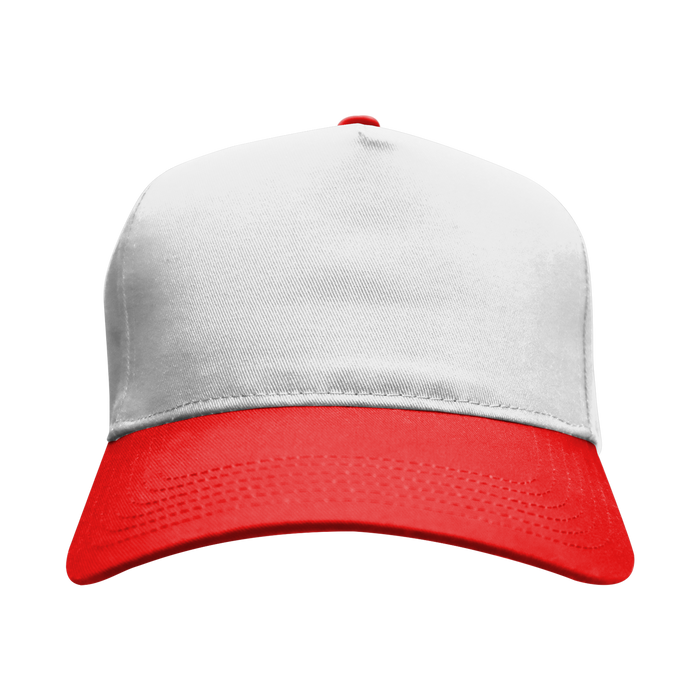 Red/White Otto Cotton Twill Baseball Cap