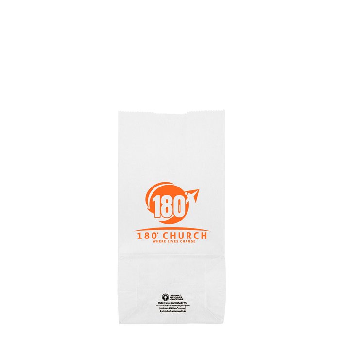  Medium White Kraft Popcorn Bag