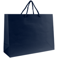 Navy Blue Medium Glossy Shopper Bag Thumb