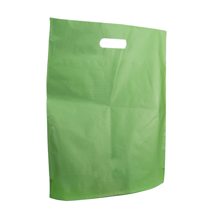 Lime Large Frosted Die Cut Bag