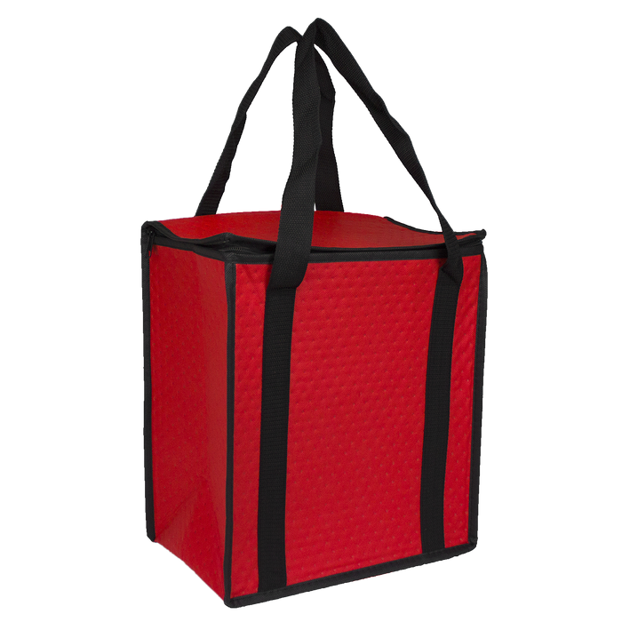 Red Square Top Insulated Tote