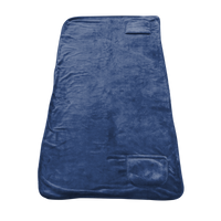 Navy Blue Cascade Sherpa Shawl Blanket Thumb